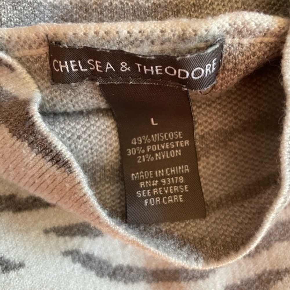 Chelsea & Theadore‎ Zebra Print Sweater - Picture 3 of 3